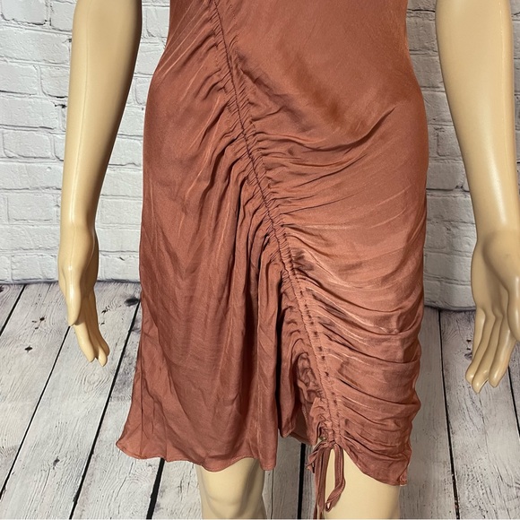 NWT New Free People Be My Ruched Wind Blush Slip Dress Size L - Picture 8 of 10